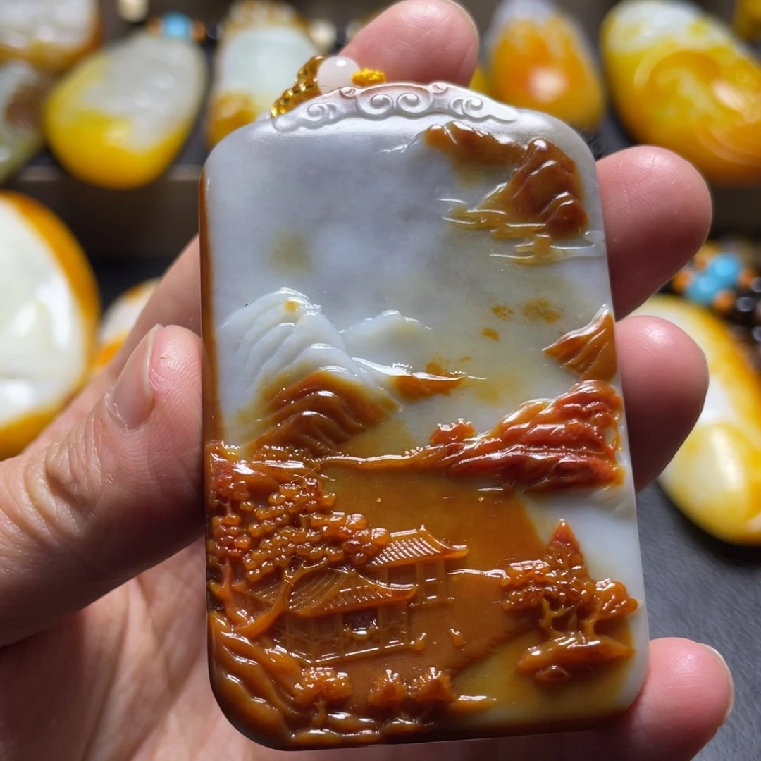 和田玉未镶嵌颈饰