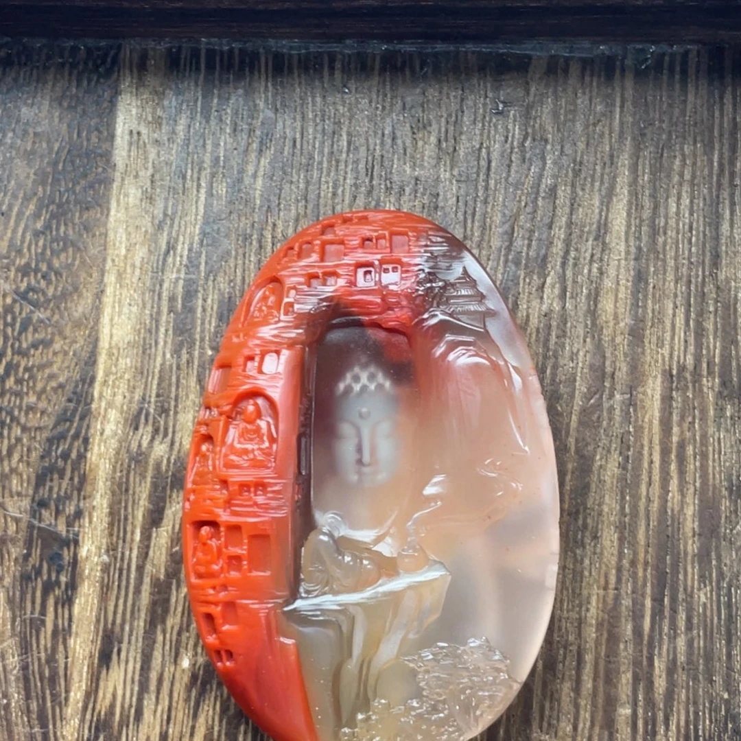 沧***田颈饰未镶嵌南红玛瑙