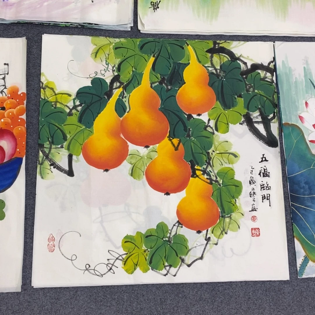 国画尺寸68✖️68精品斗方手绘画