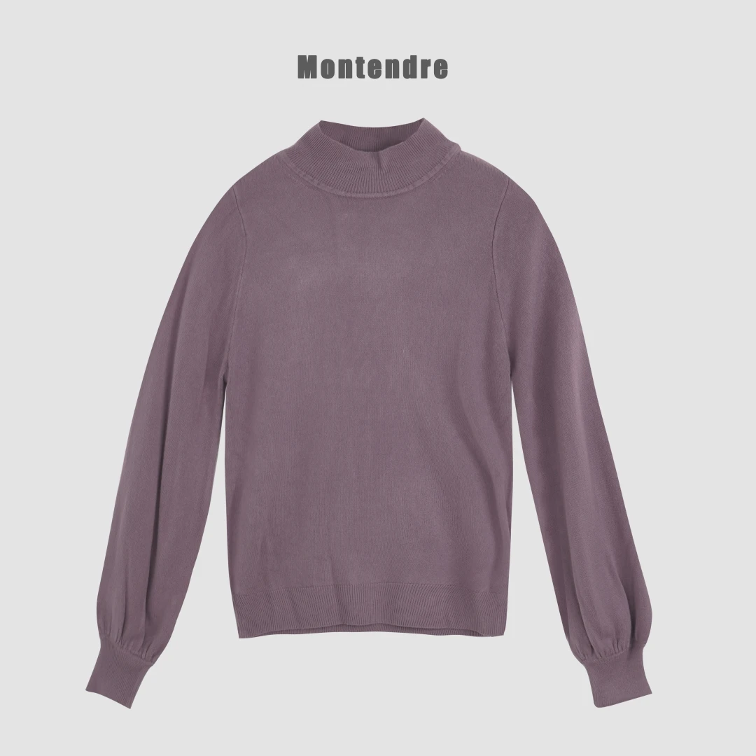 【TaKuMi】日系品牌 秋冬新款 G 基础温柔舒适套头高领针织衫