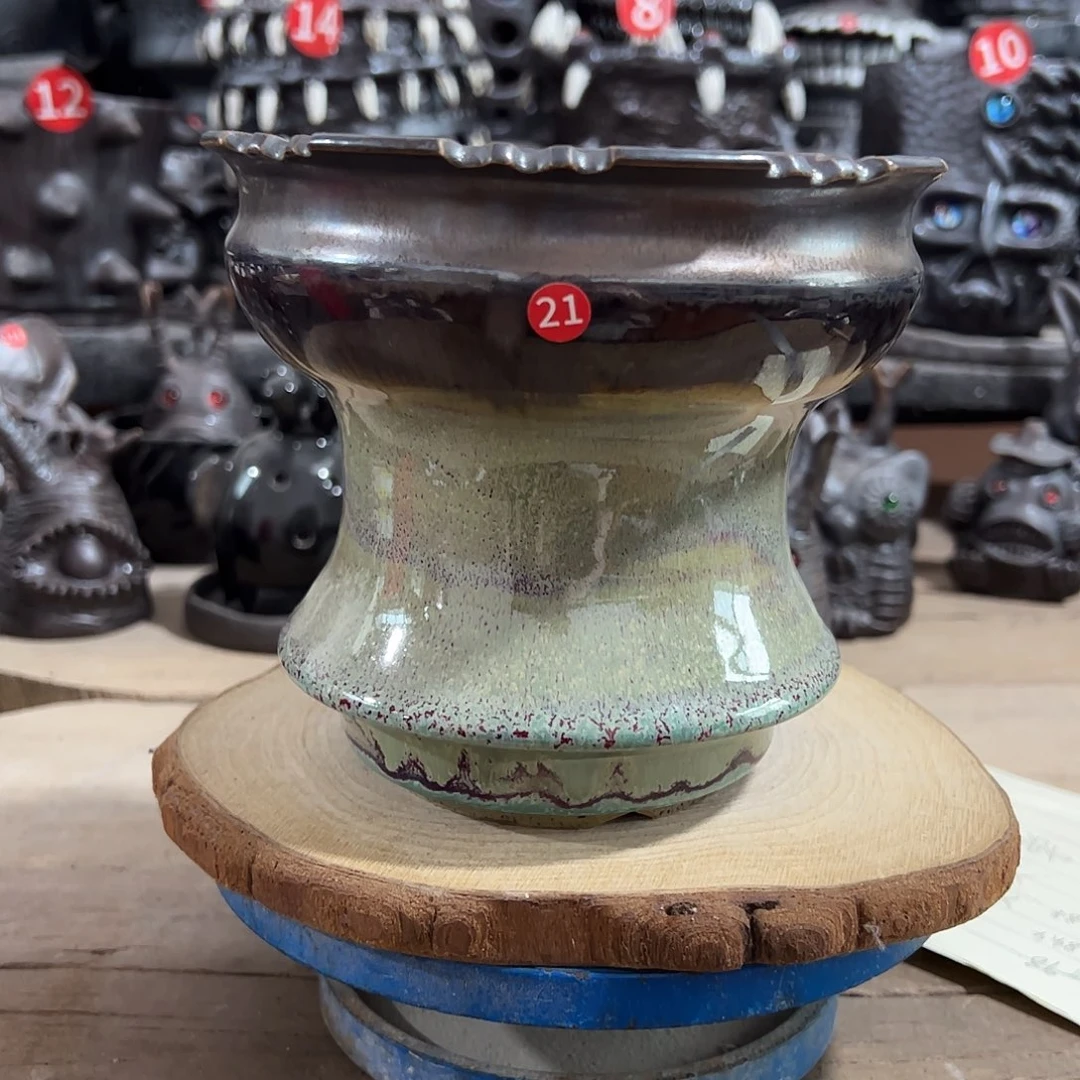 21号，微小手工制作痕迹，内口12.8外高13