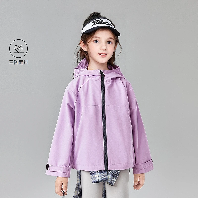DEESHA/笛莎女童25春装亲子装三防面料连帽轻户外上衣-B32516001