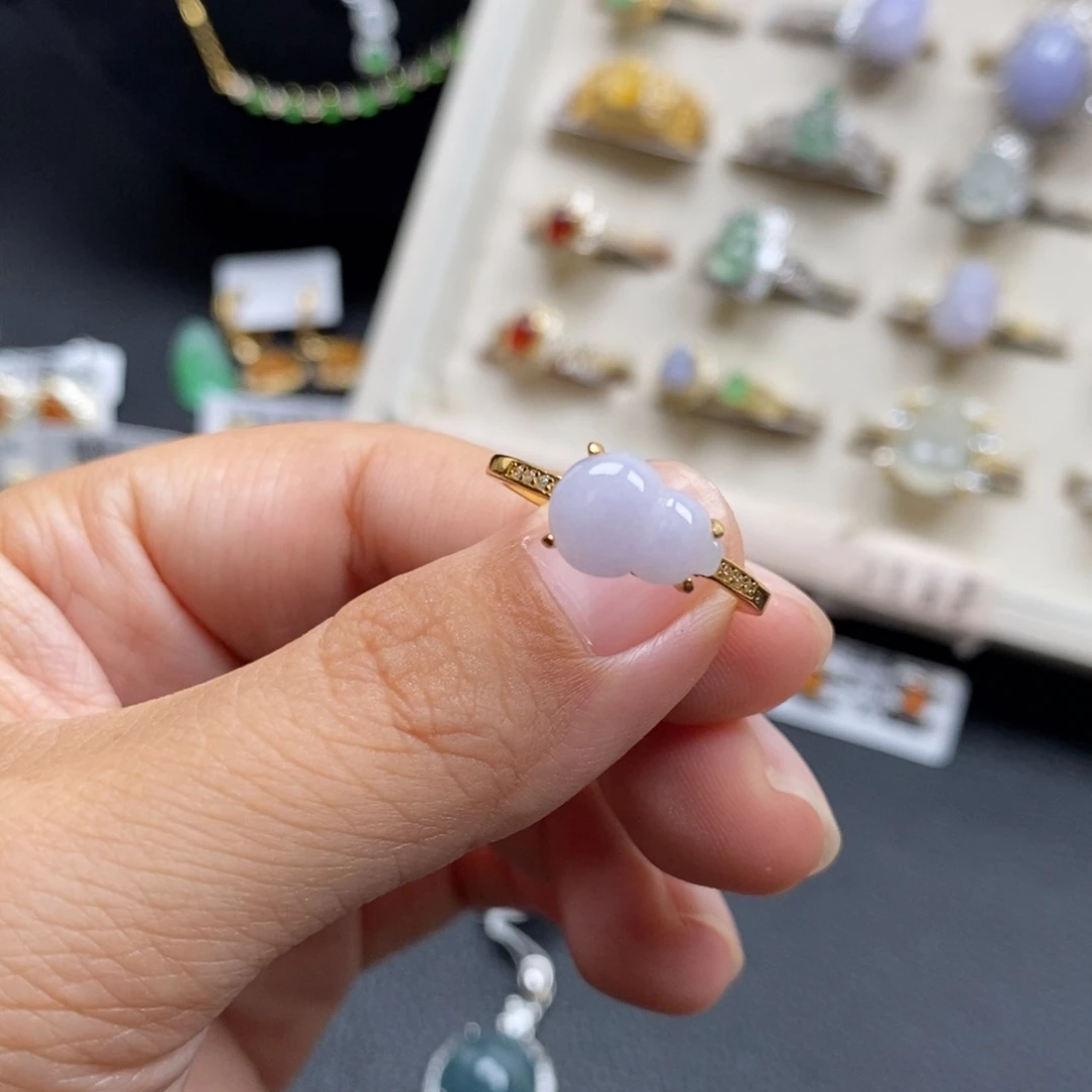 翡翠银S925镶嵌戒指