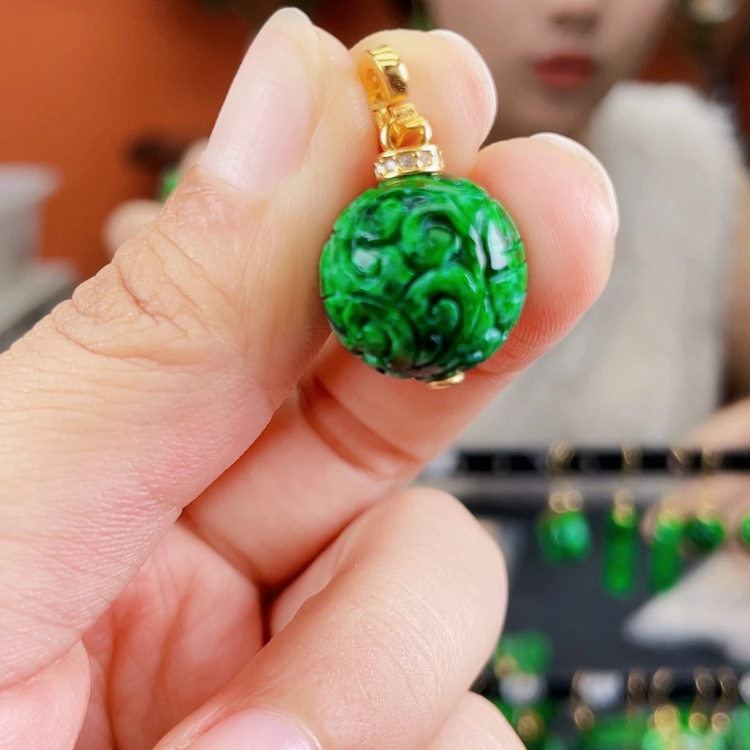 翡翠未镶嵌耳饰饰品