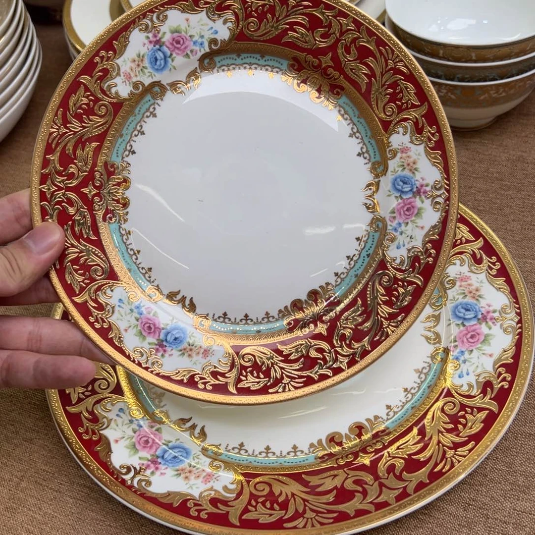 瓷片8 寸平盘两个一单