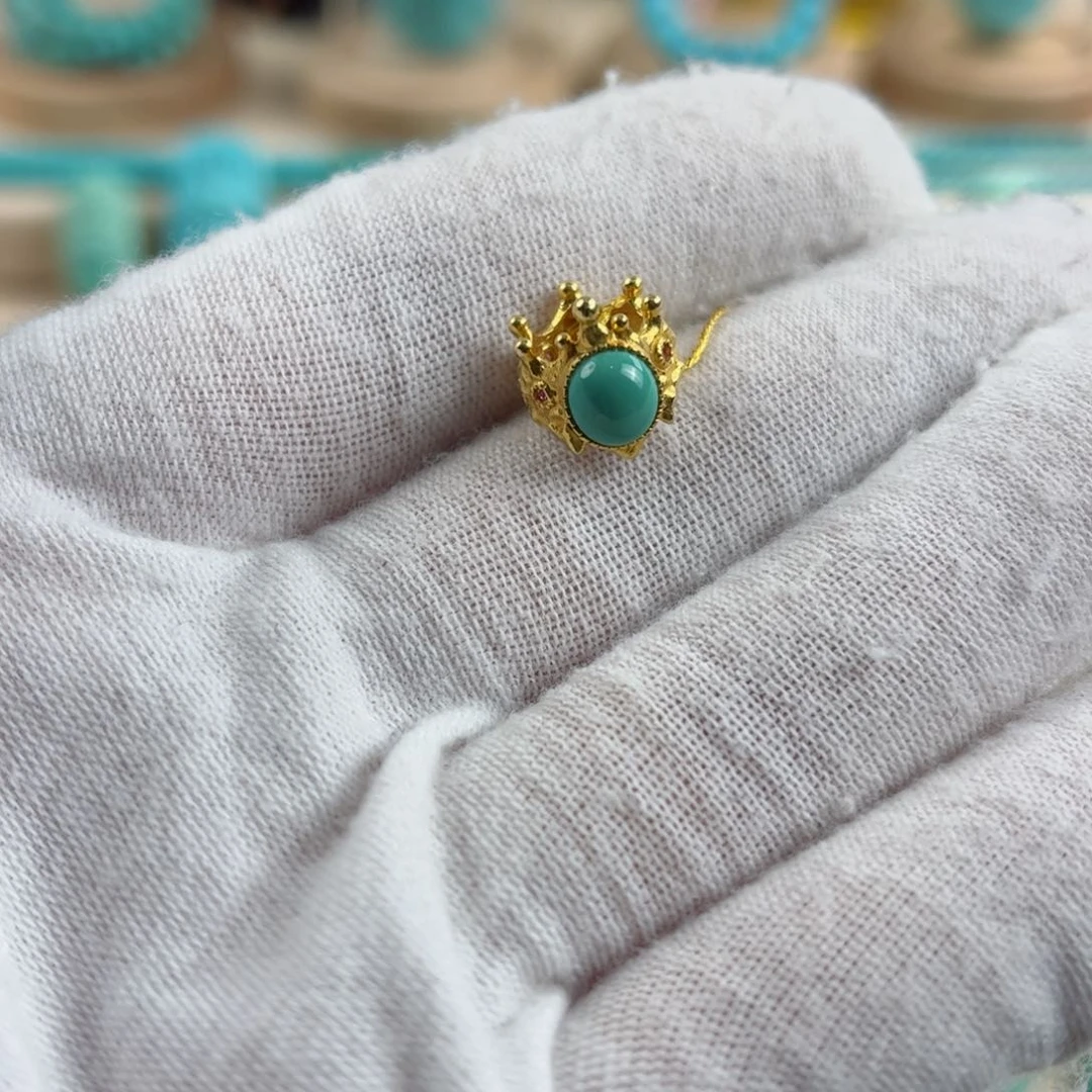 18K金镶嵌绿松石配饰