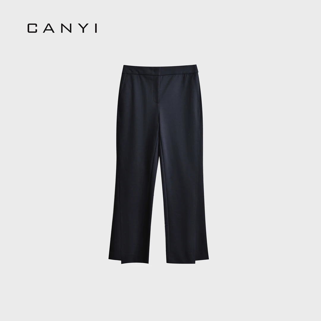 【璨衣】时尚舒适休闲弹力微喇阔腿裤9696