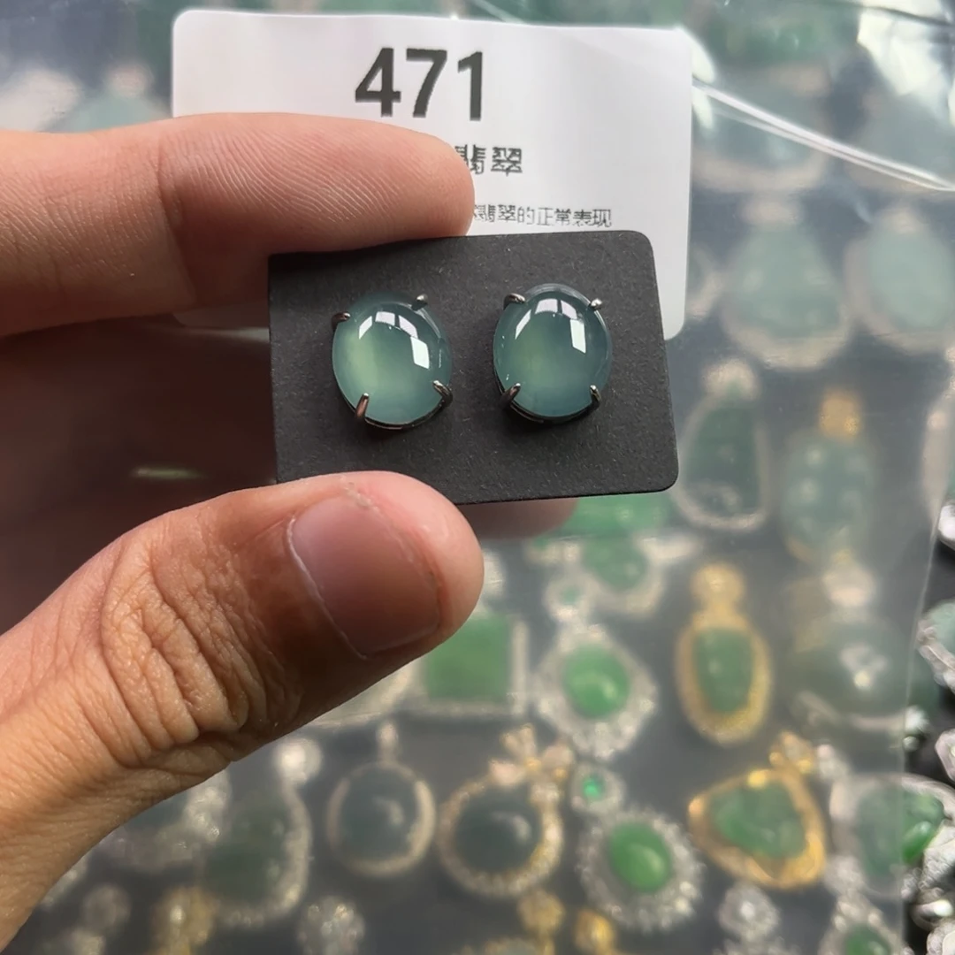 吊坠(不含链)银S925镶嵌翡翠