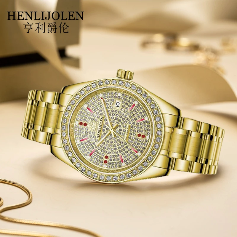 亨利爵伦满天星女士高端机械腕表H88-06赠手镯项链戒指