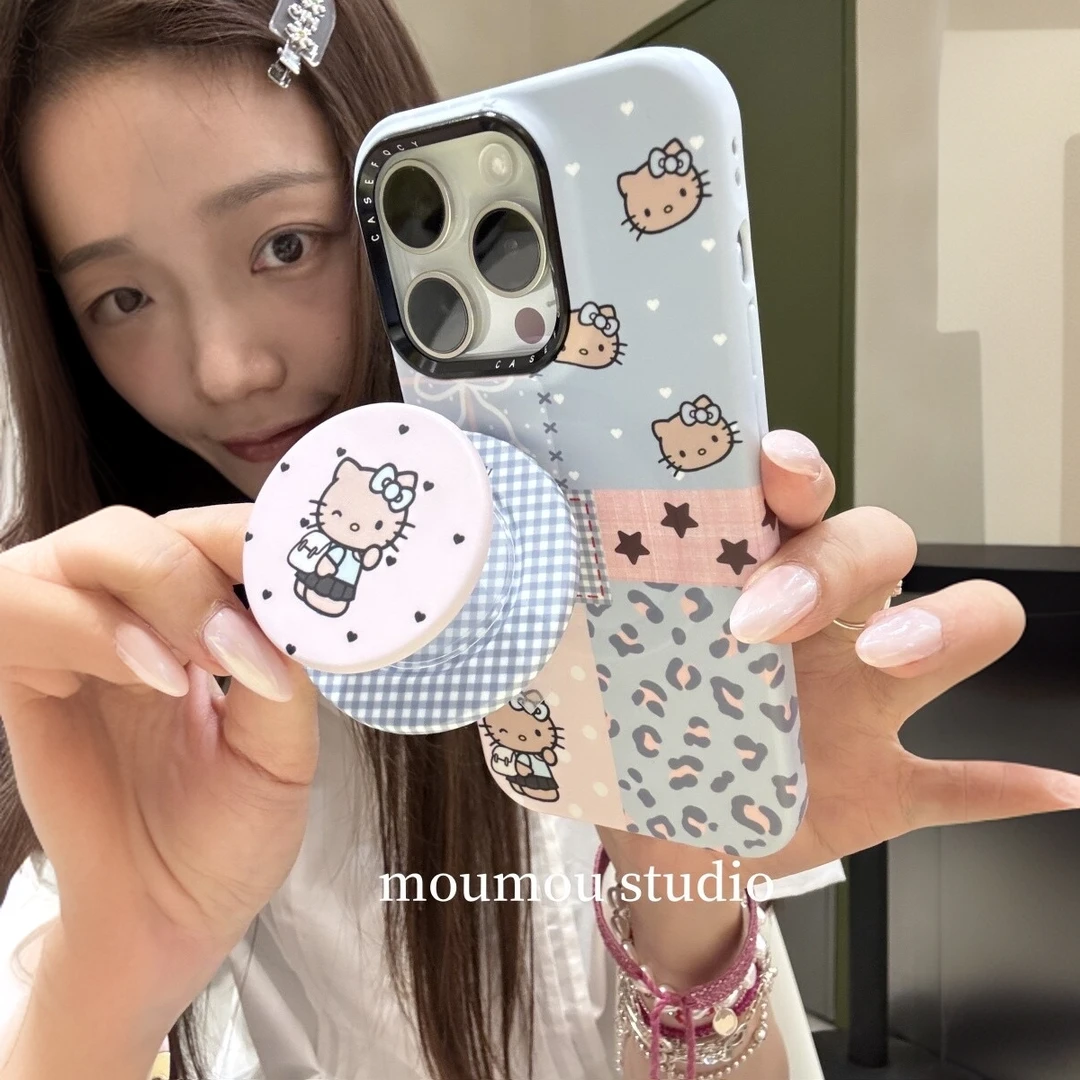 韩系ins豹纹拼接猫咪磁吸适用于苹果16promax手机壳15保护套14/13