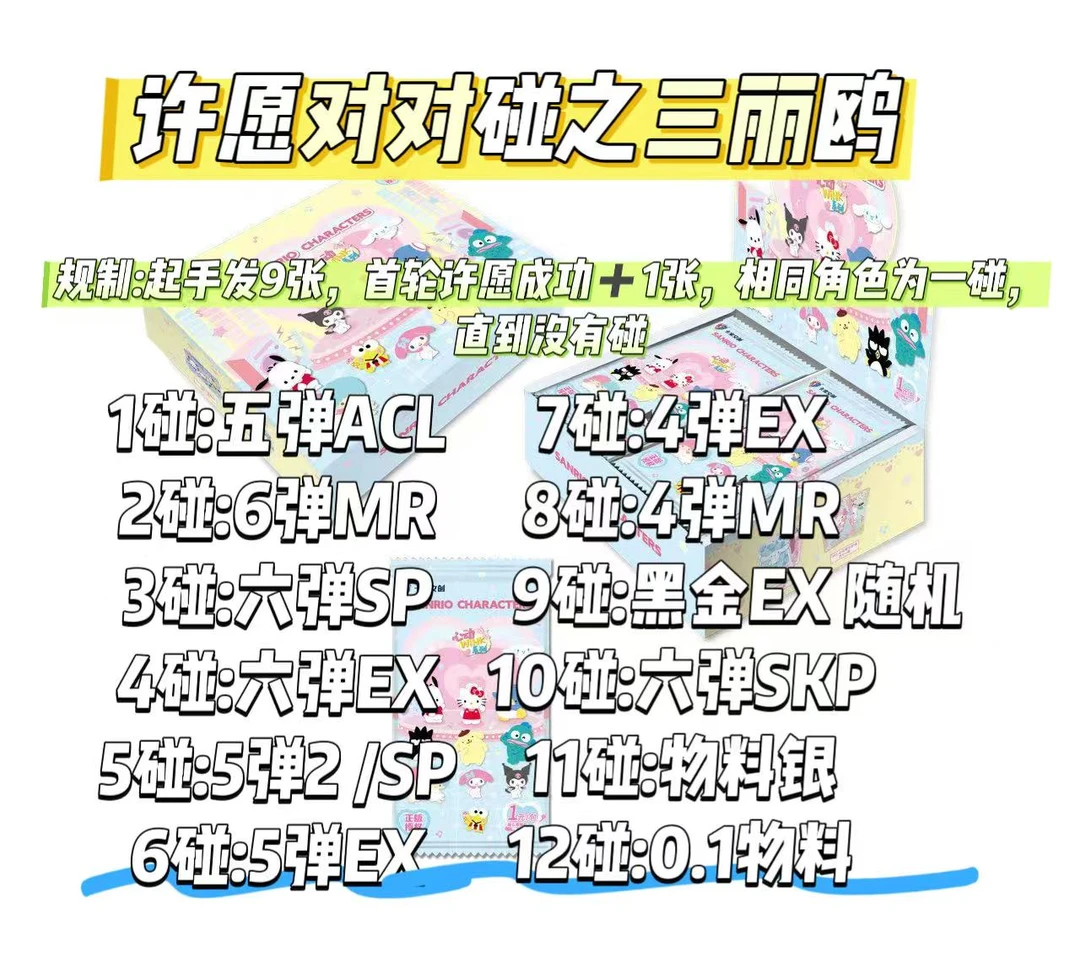 Y【许愿对对碰】卡宝三丽鸥卡位心动wink收藏卡牌盲盒【代拆】