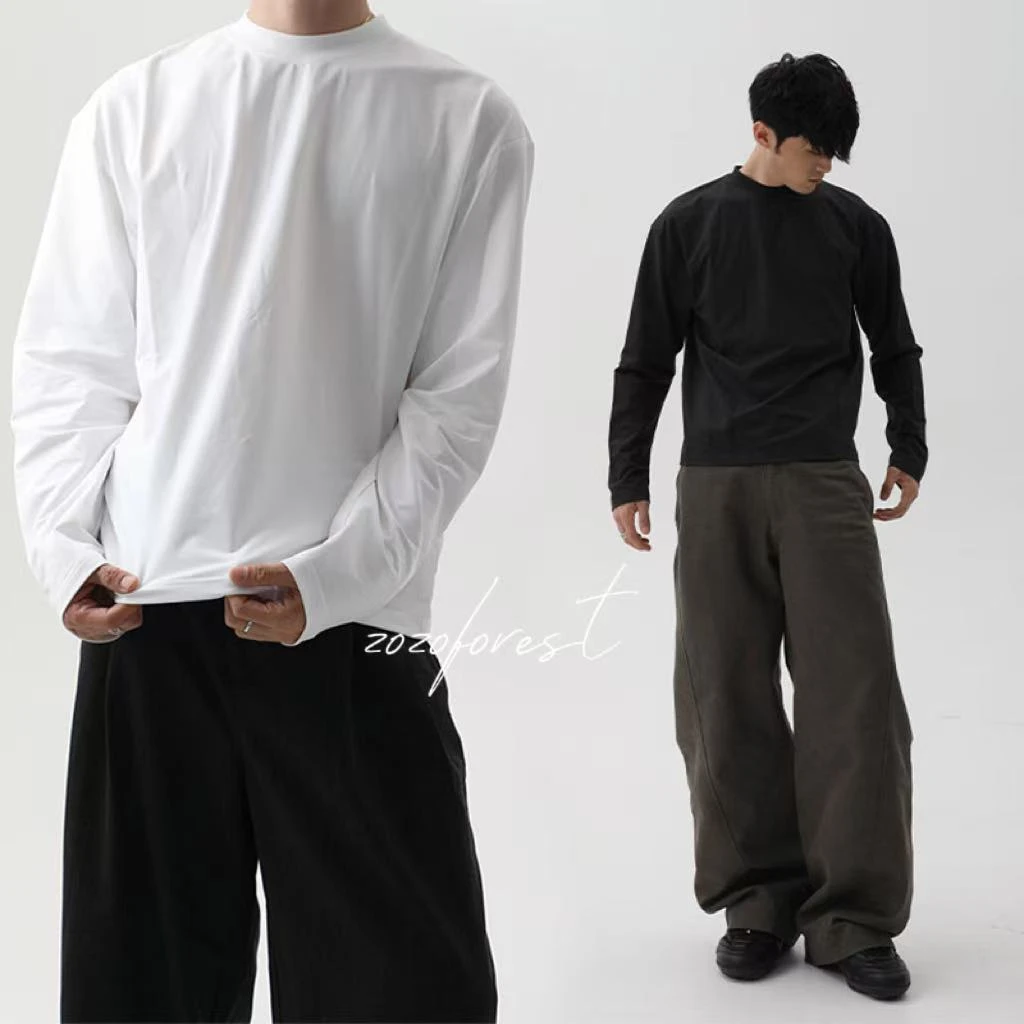 ZOZOFOREST【3284】“山系仿梭棉”透气基础通勤百搭打底长袖t恤卫衣