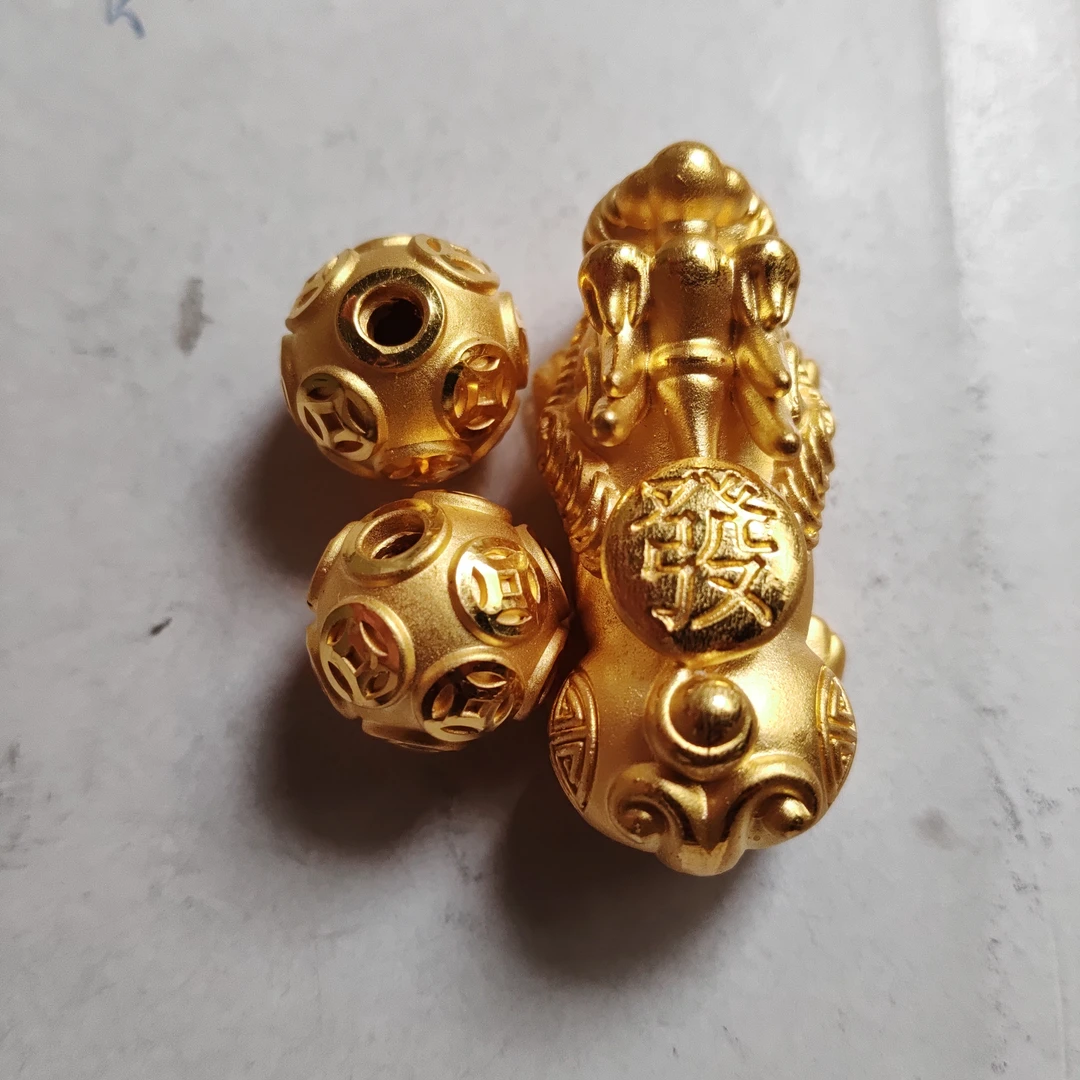 金元宝足金999貔貅珠子首饰