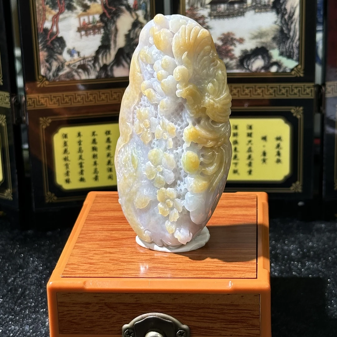 5234-天然翡翠-凤凰花牌