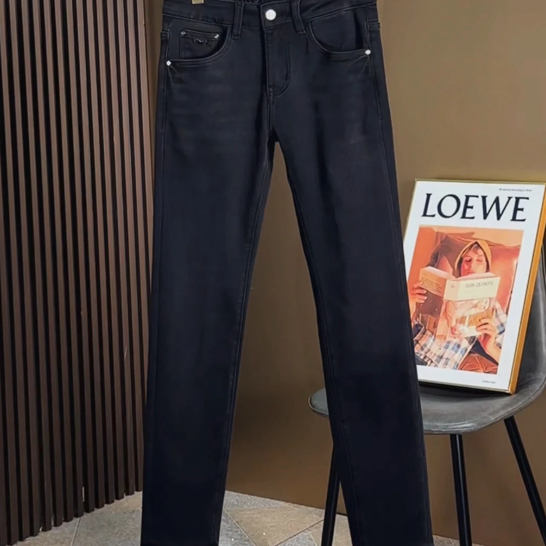 秋冬水洗长裤复古高街男士牛仔裤裤子高智淡人风