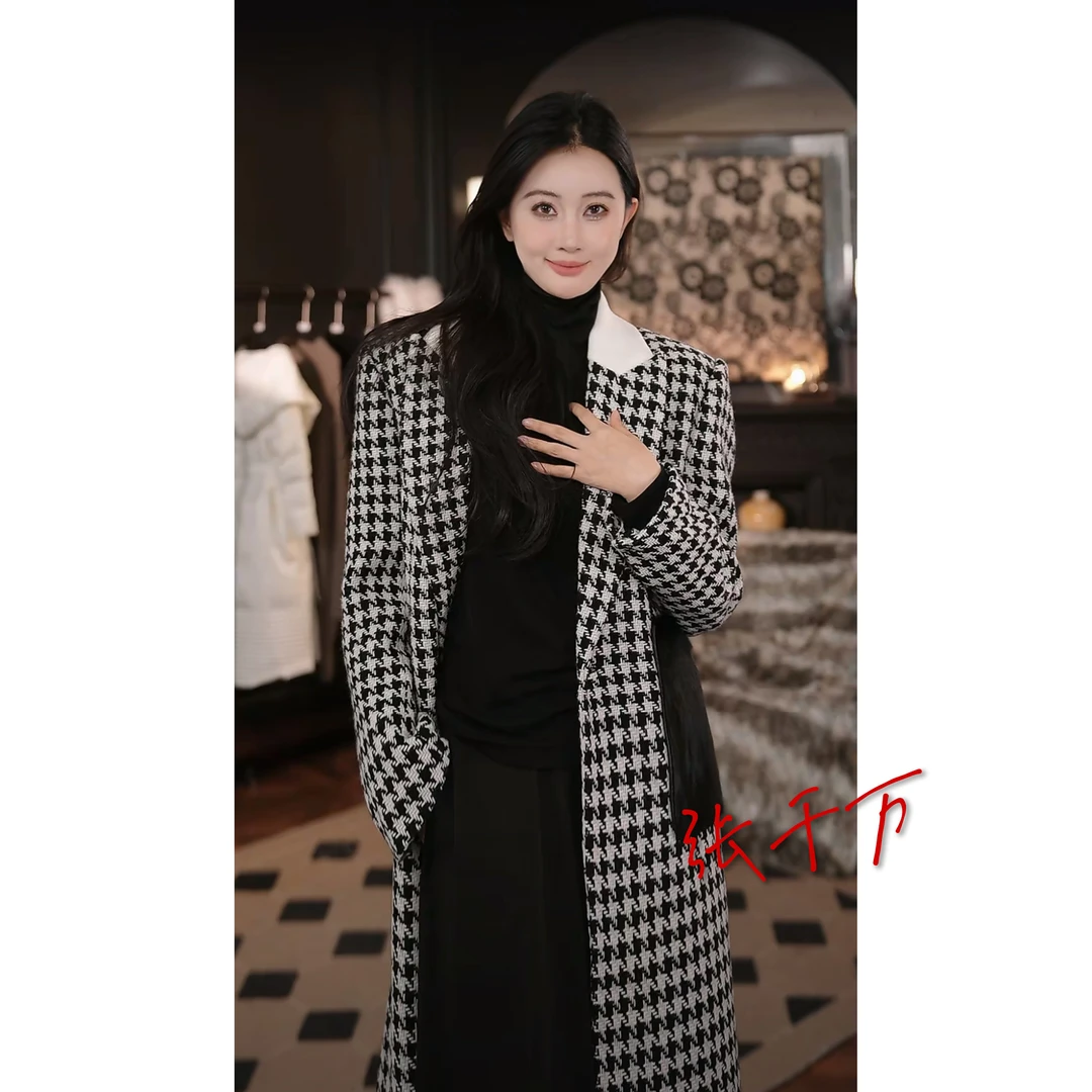 WRONG 告别专属价 // 格纹设计拼接大衣外套 WC88CT778