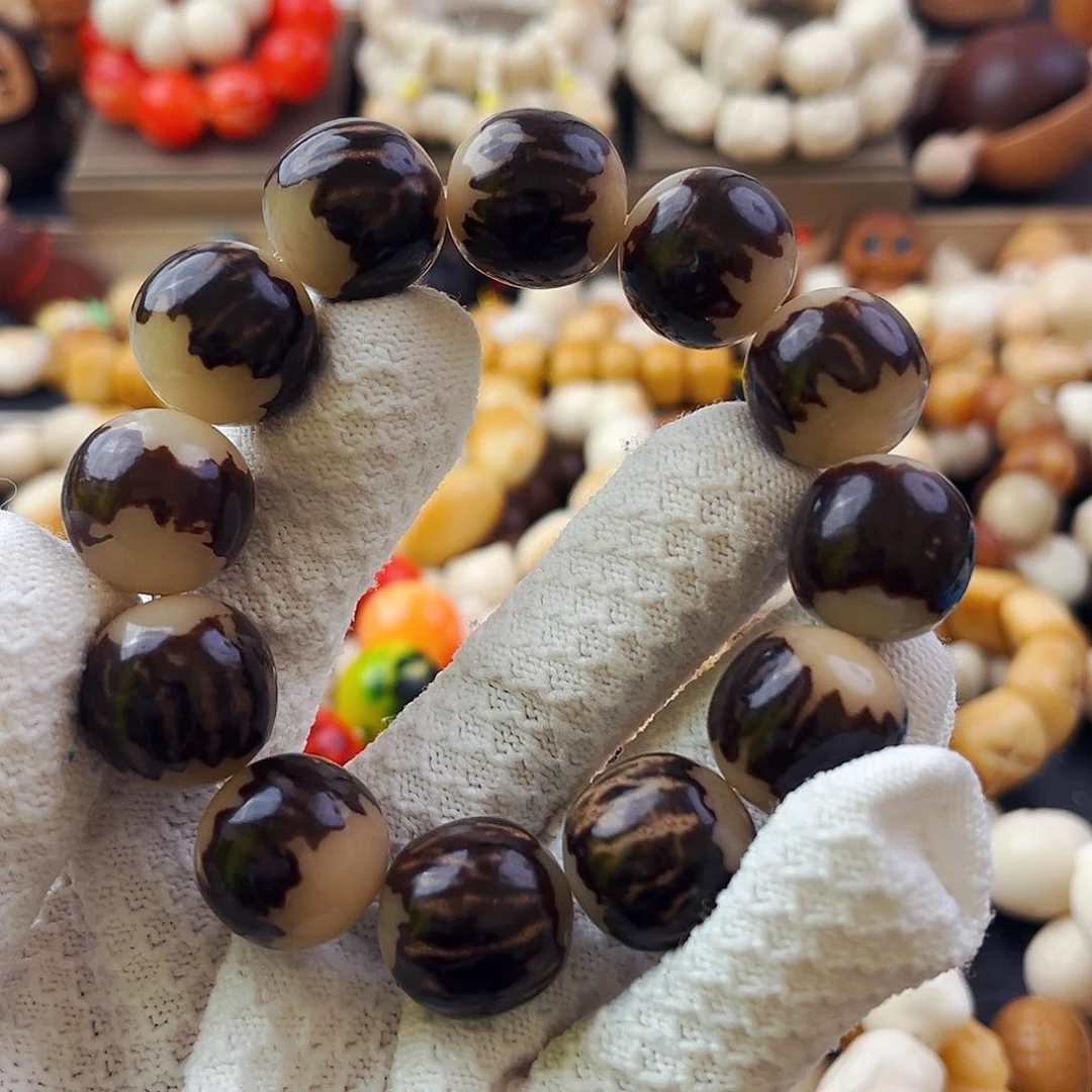 菩提根/象牙果手串福利菩提根双面莲花