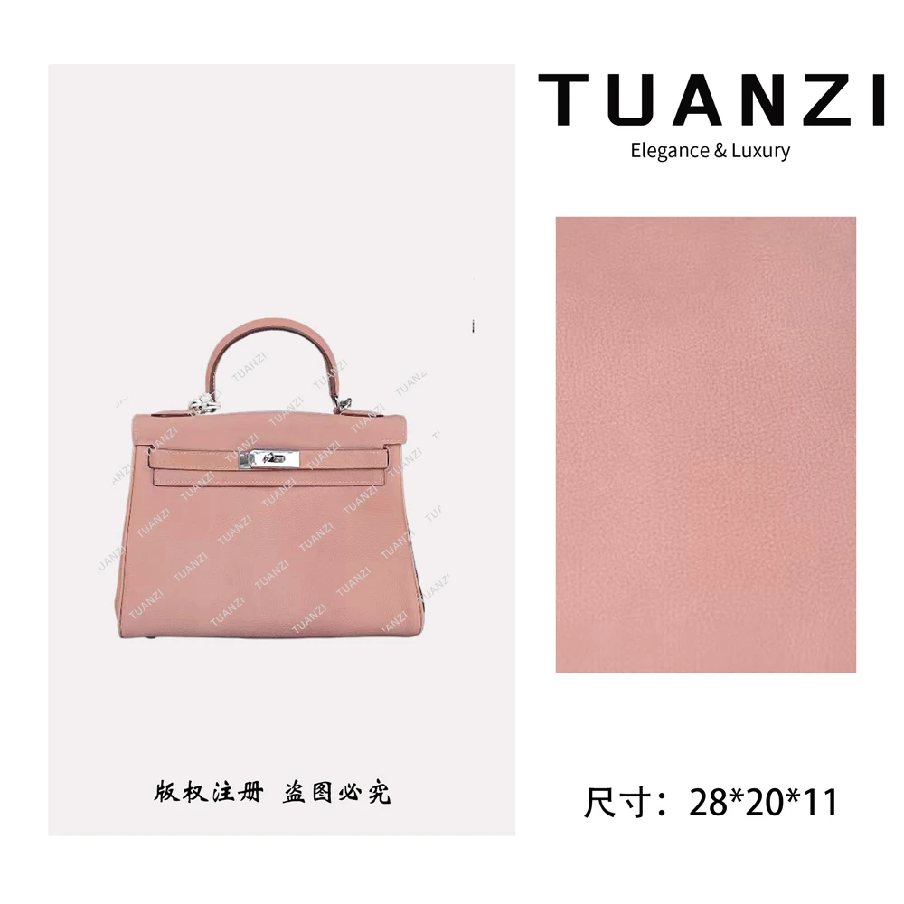 【28银扣】手提斜挎腋下TUAN′ZI定制真皮女包 XKY-3879-干枯玫瑰粉