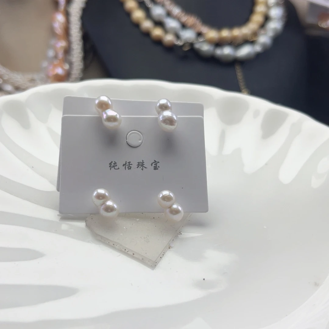 未镶嵌耳饰淡水珍珠【纯恬】多样性发货