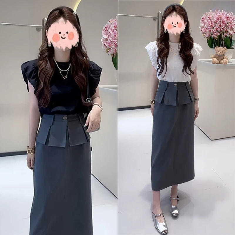 随性层次感上衣半身裙套装2025夏季新款韩系时尚高级感小众两件套