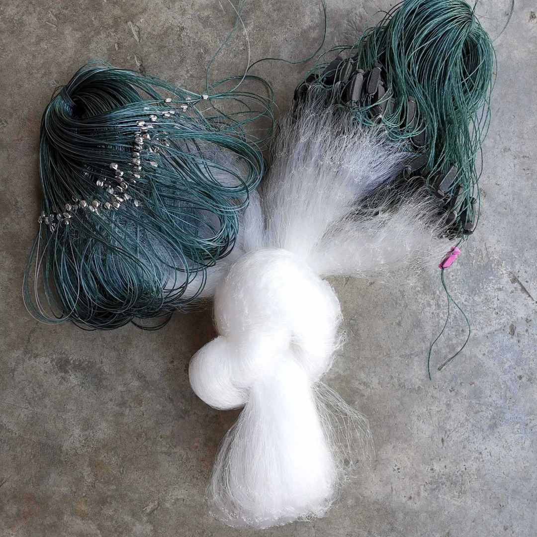 单层渔网2.5指到10指柔软细丝抓鱼缠鱼效果好加粗丝网丝更牢固