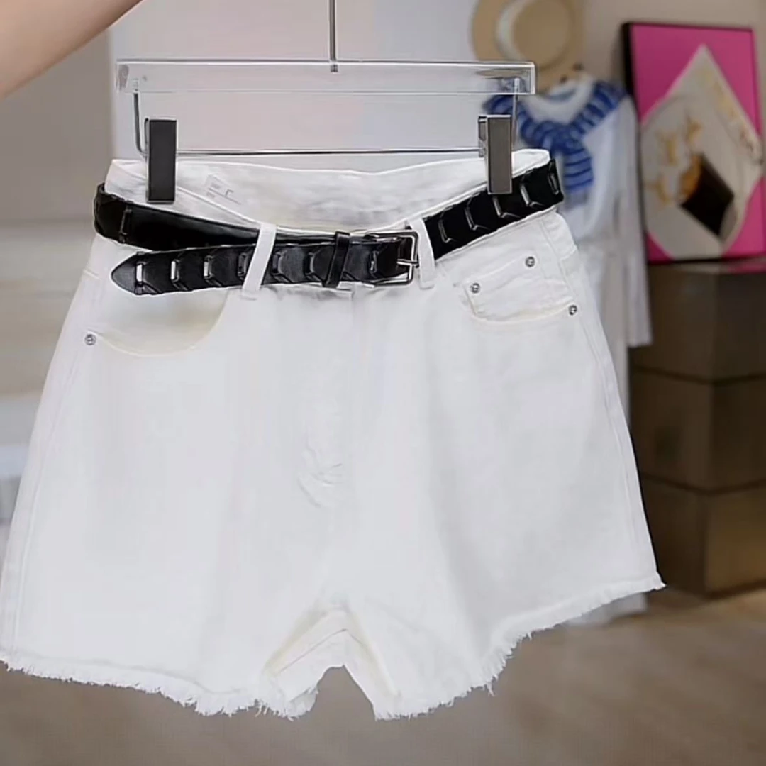 【济州岛】流苏磨边牛仔短裤