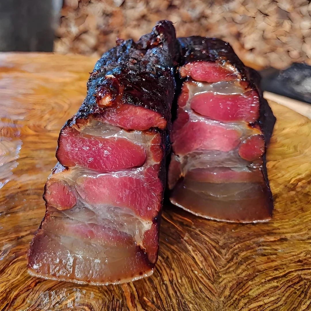 （特价清炕）农家柴火烟熏水晶腊肉腿肉前夹梅花肉（直播间现称）