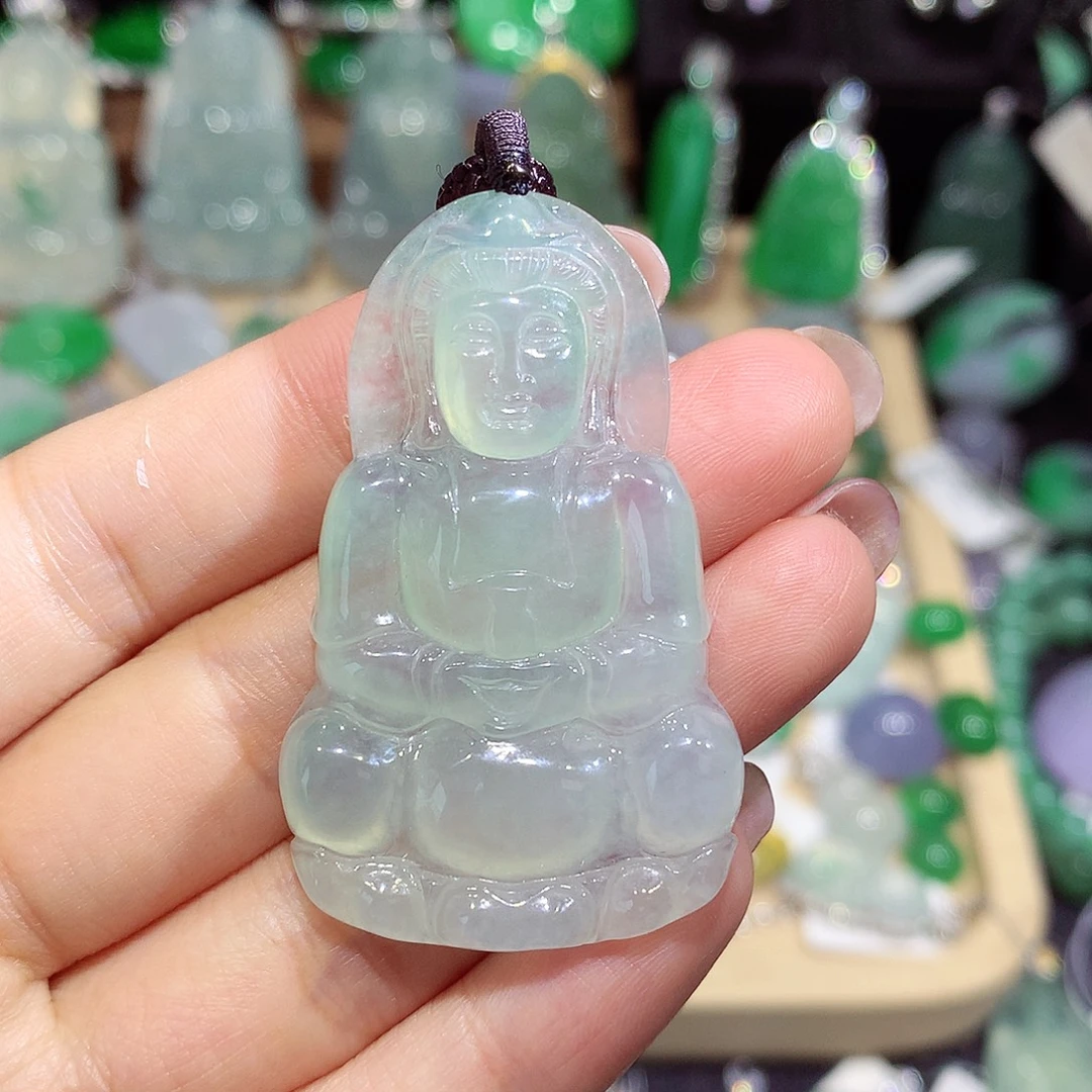 颈饰未镶嵌翡翠观音