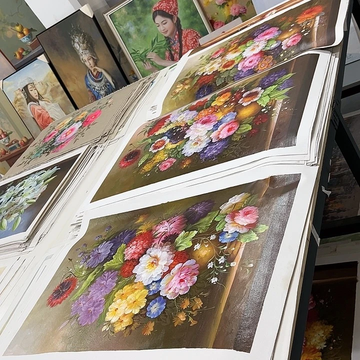 油画恭喜嘻嘻仔仔细细