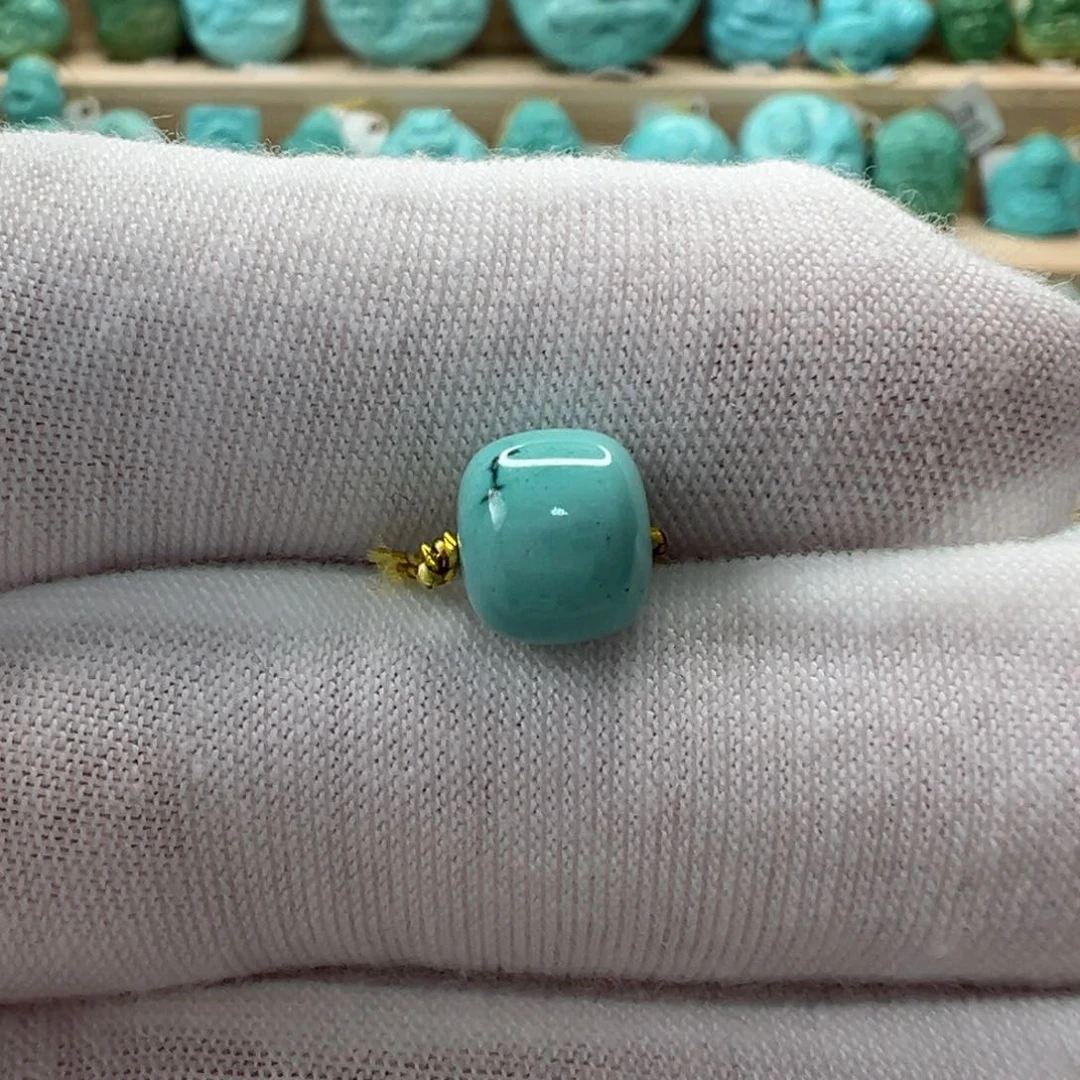 未镶嵌绿松石老型珠 8x7mm
