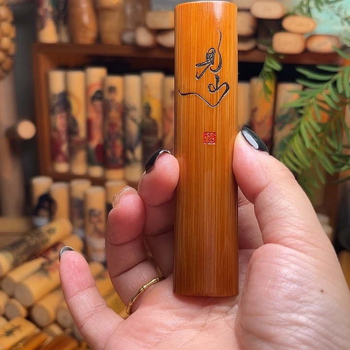 竹7***人实心玉竹手把