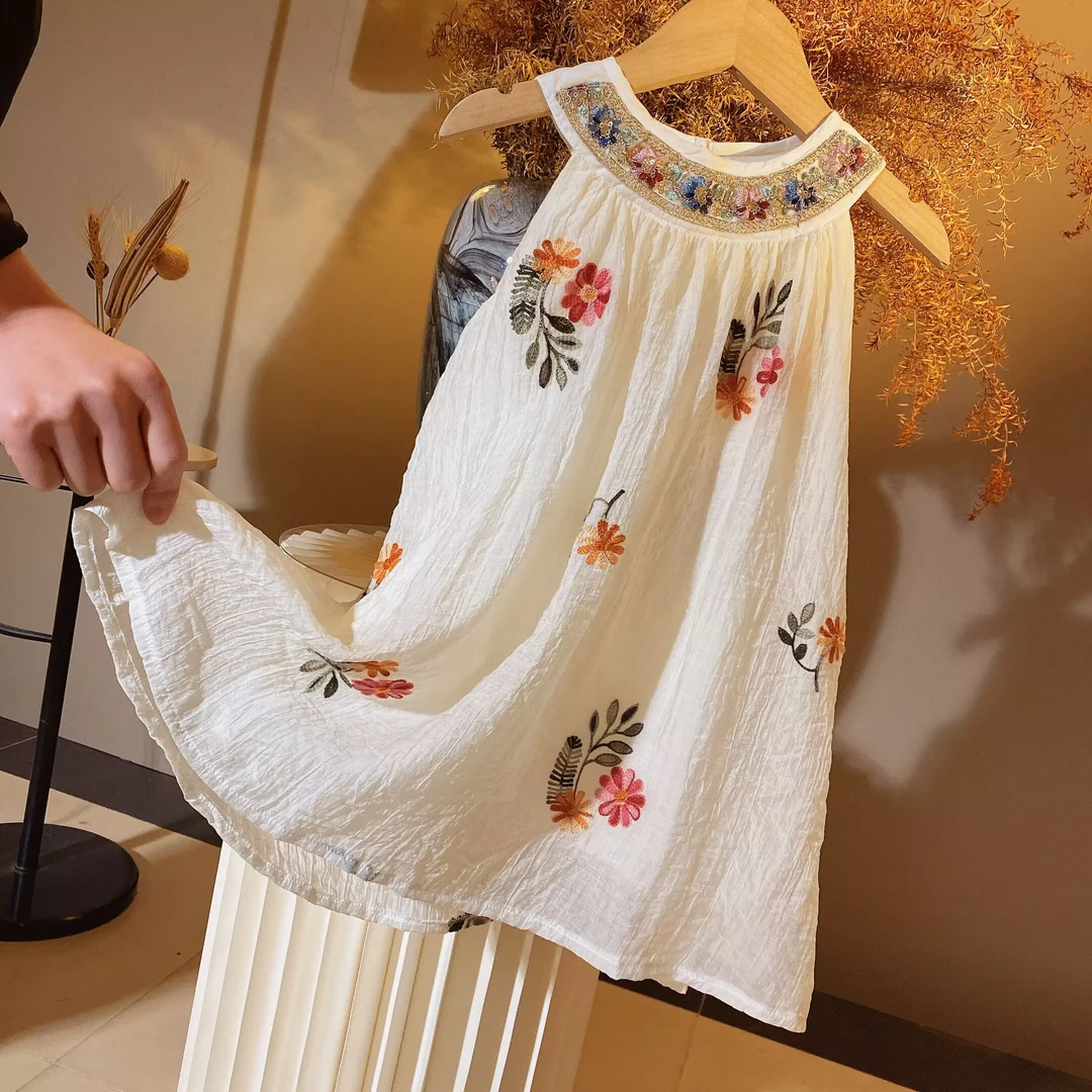 SH8086背心连衣裙2024夏季新款女童韩系无袖连衣公主裙