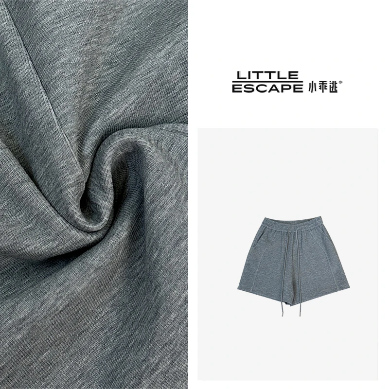小乖逃D休闲时尚 灰色短裤 抽绳松紧腰C168