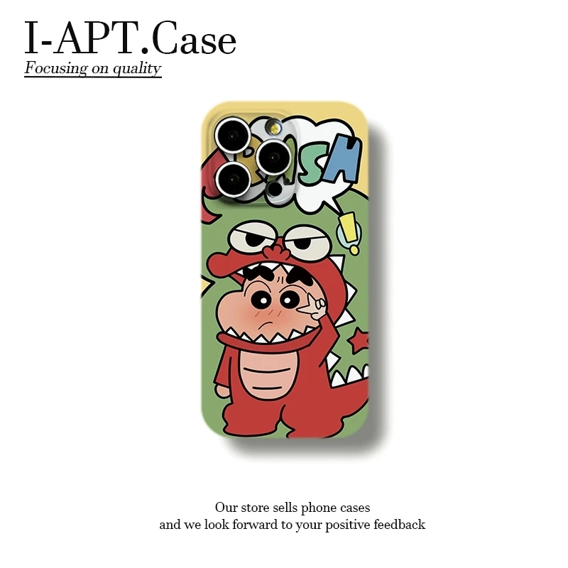 比耶恐龙小新菲林软壳适用iPhone苹果16手机壳华为oppo小米vivo新