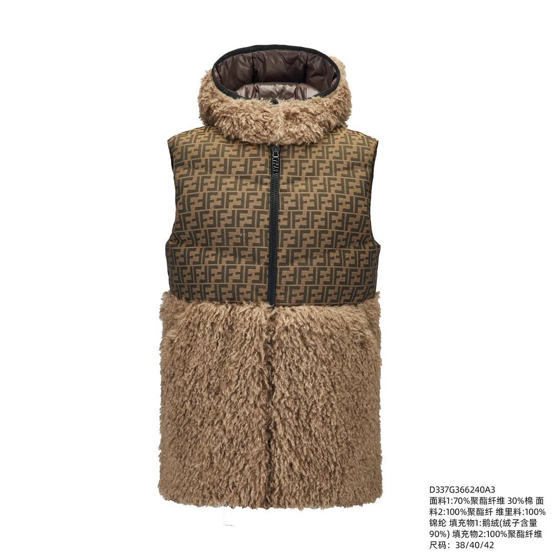 FENDILOR小怪兽25年秋冬款女士羽绒马甲 D337G366240A