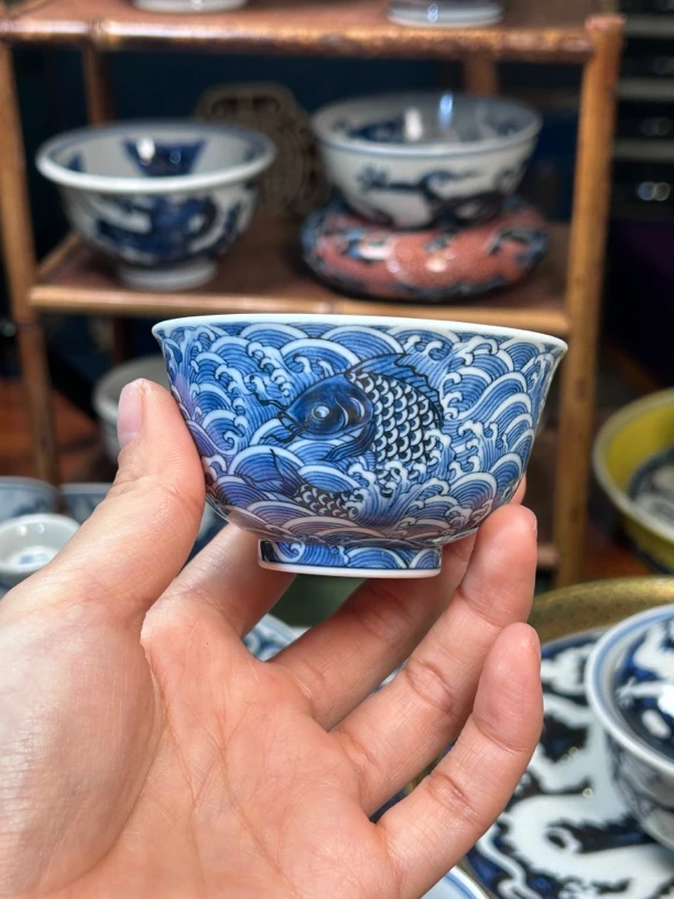 鱼化龙青花杯主人杯大明风华75ml