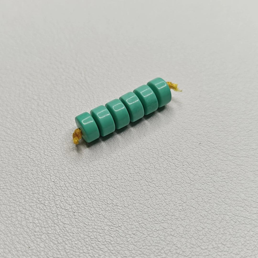 高瓷绿色直切6mm矿石配饰隔片