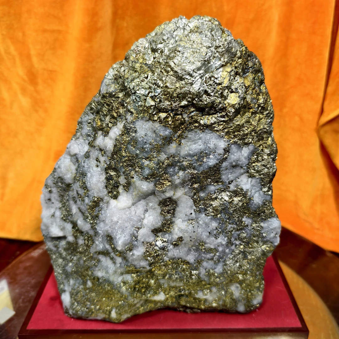 金矿石正品收藏级家居办公室观赏金石摆件