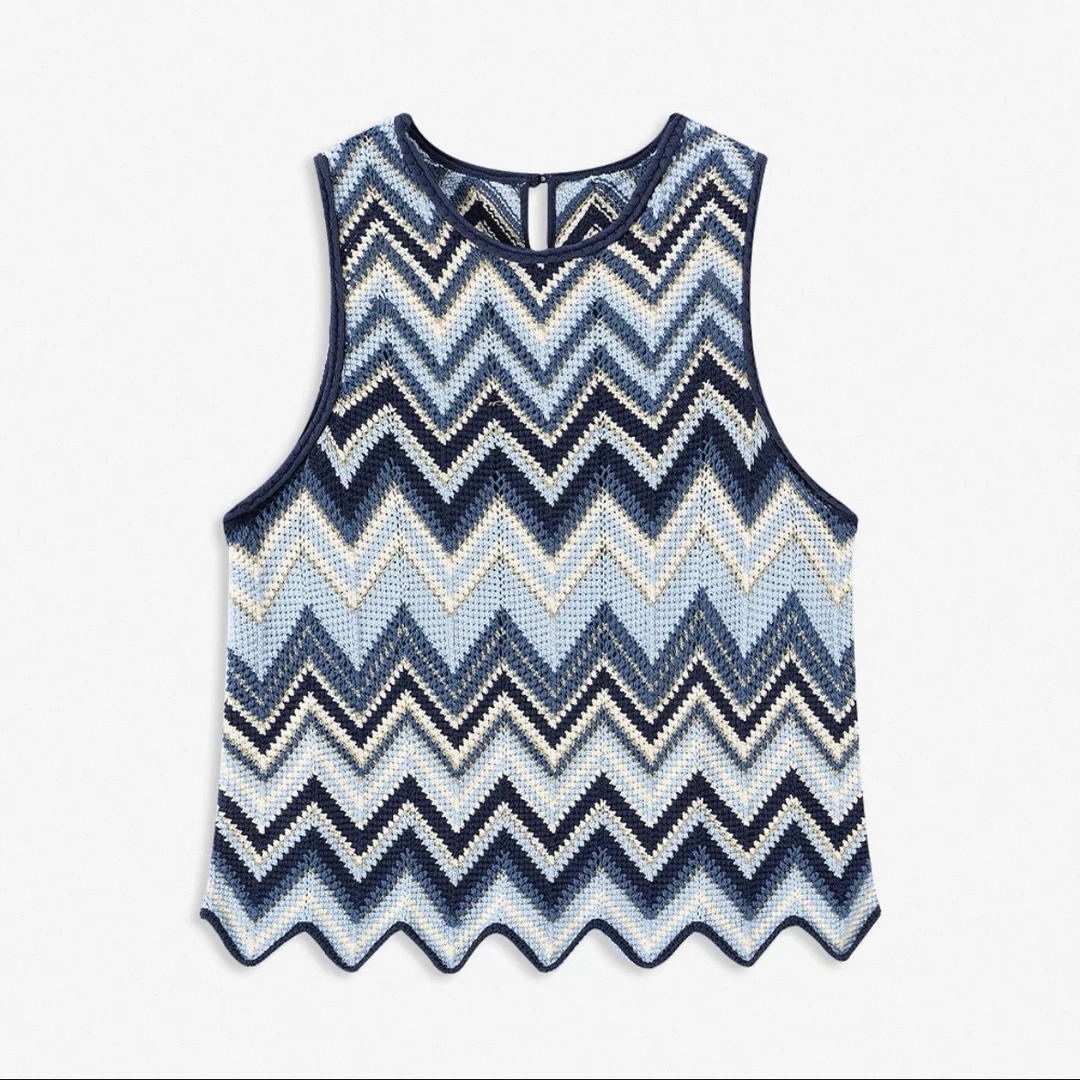 《猪猪出品》修身型无袖法式短款圆领毛针织衫宽松复古坎肩796