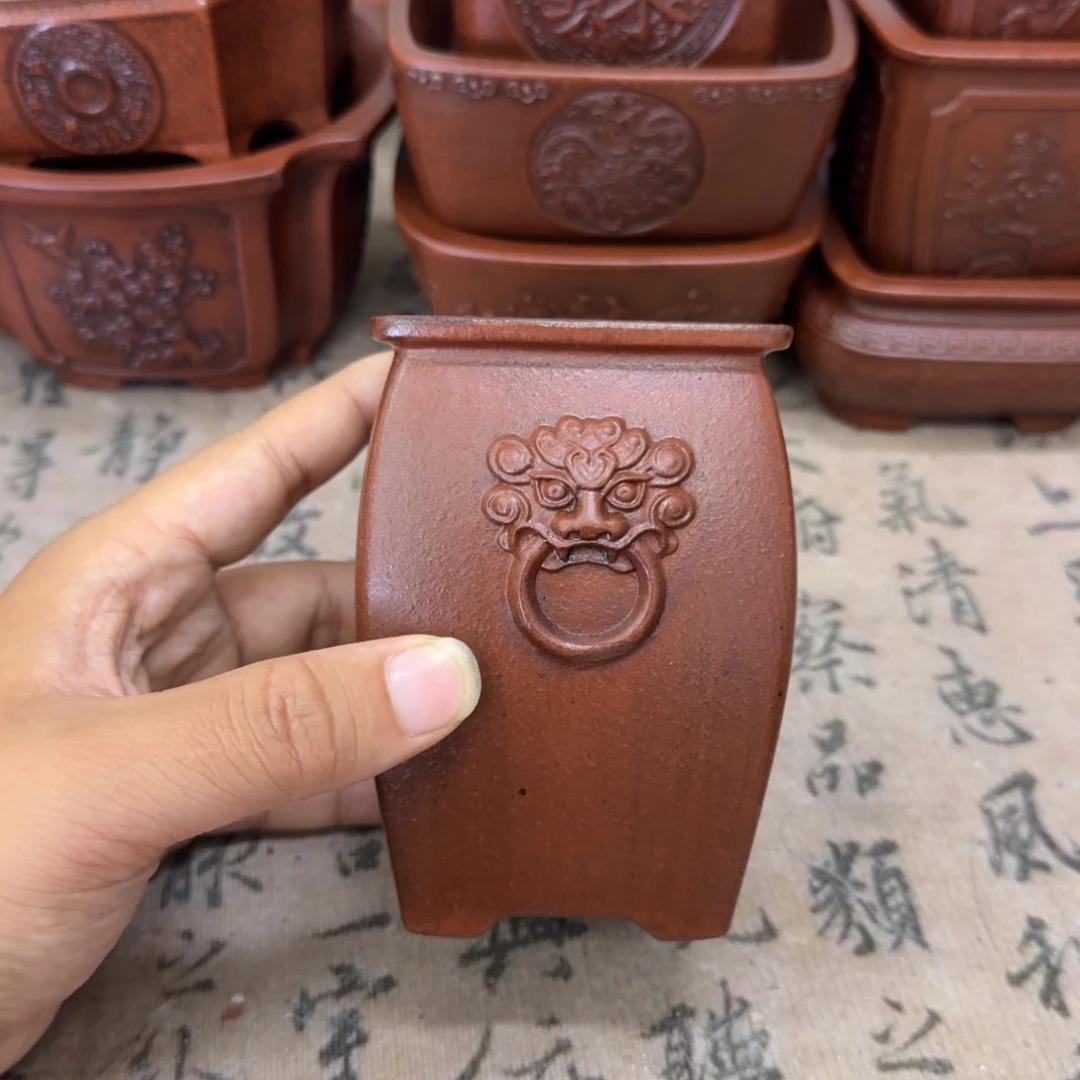 紫砂花盆6x10.5内经紫砂花盆