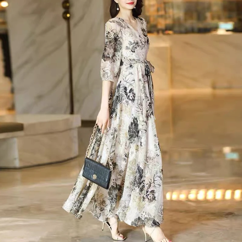 经典收腰轻奢时尚夏季连衣裙（定制女装）SP49