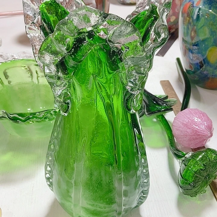 琉璃花瓶高度33厘米13厘米