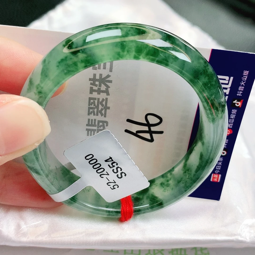 未镶嵌手镯翡翠缅甸天然A货翡翠手镯51.8贵妃