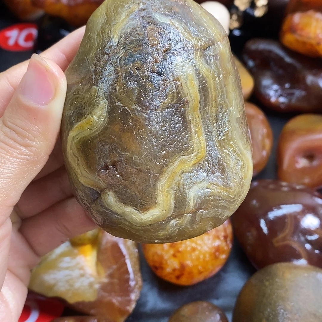 玛瑙/玉髓未镶嵌手把件