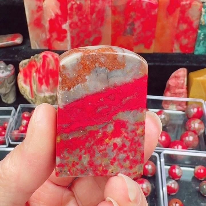 昌化石昌化鸡血石扁章