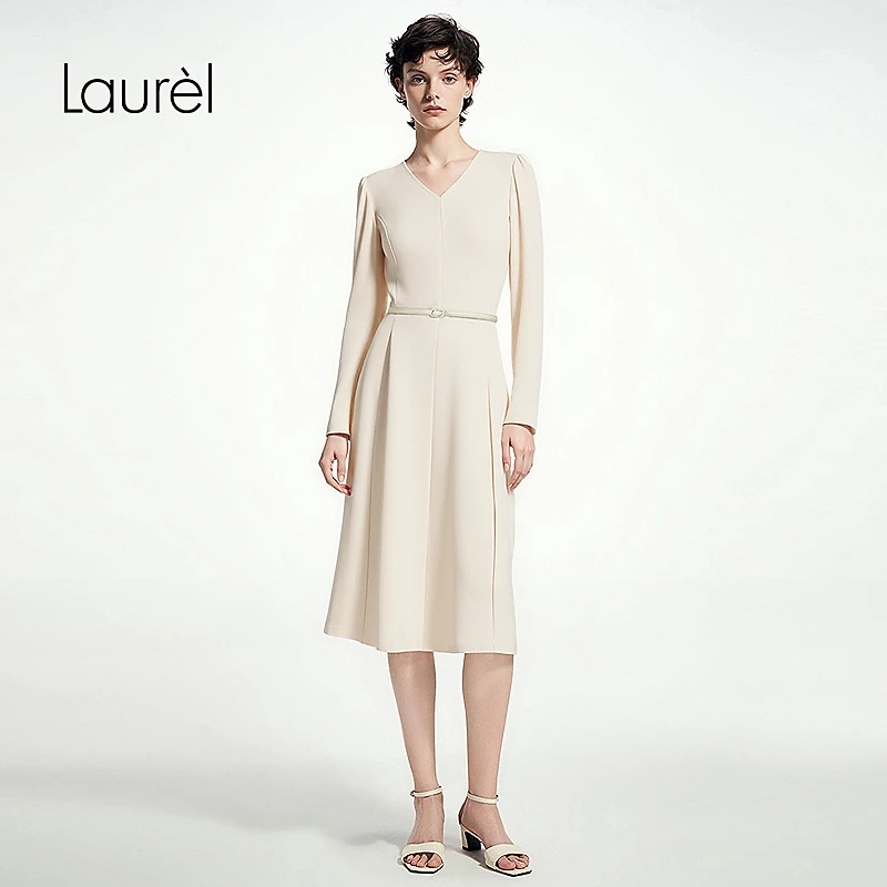 【丽公主专享】Laurel25夏雪梨白绑带连衣裙LWL351Y00500