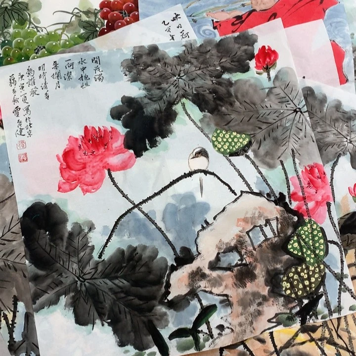 蔚***车国画艺术作品欣赏三幅