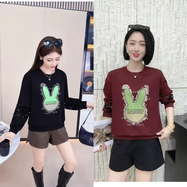 新款加厚重工显瘦时尚百搭休闲长袖卫衣501