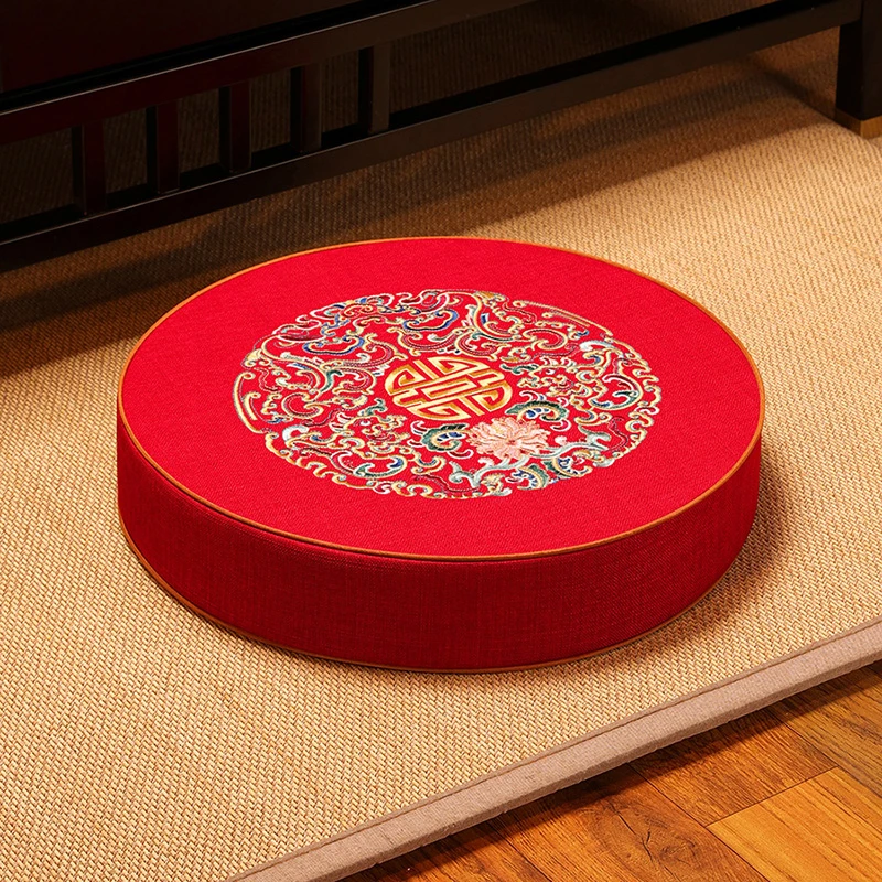 麻布圆形加厚蒲团坐垫家用榻榻米打坐禅修打坐正规的坐垫垫子跪拜