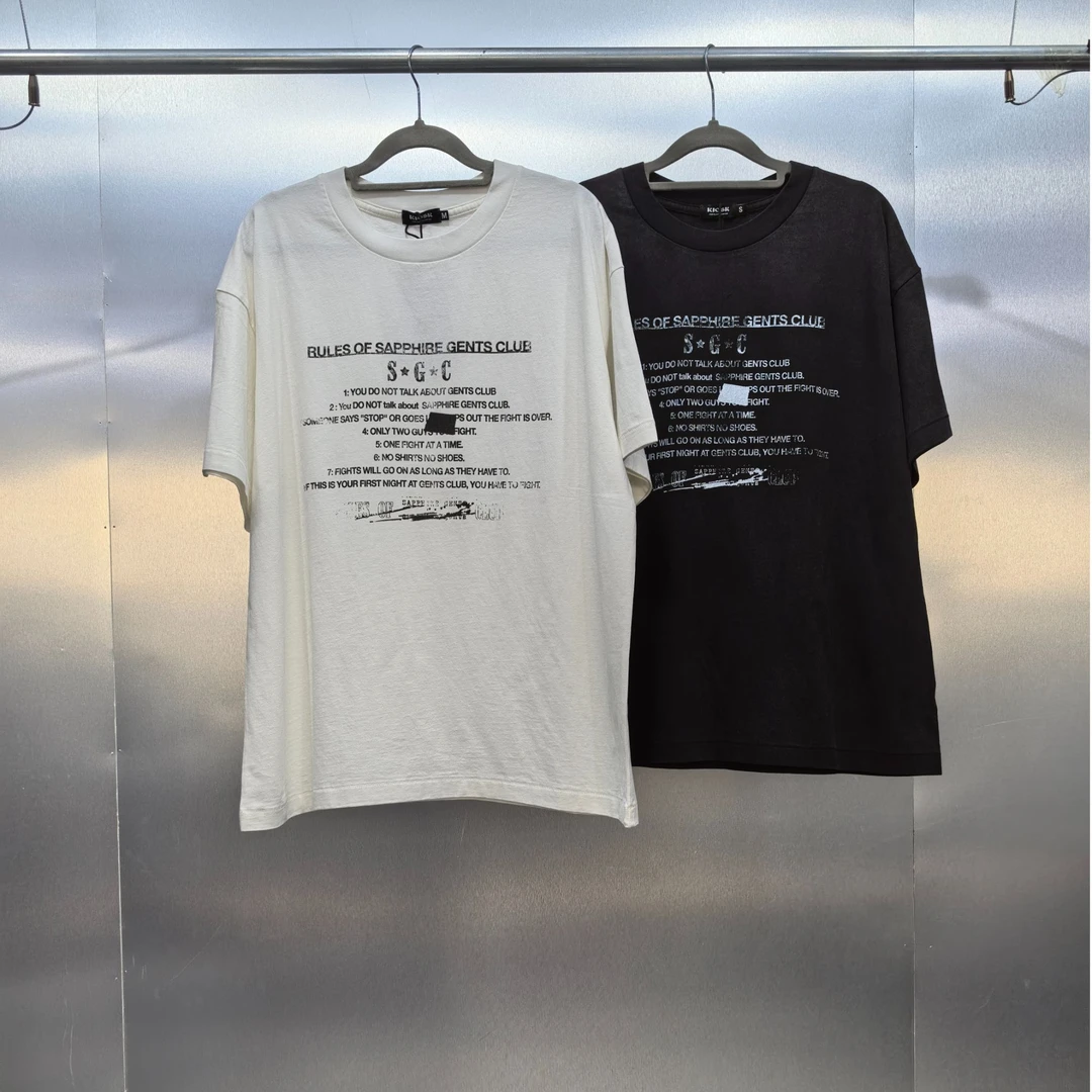 C01-32512-KIO夏款正面字母印花宽松百搭休闲T恤